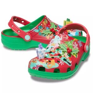 Disney Parks Crocs Classic Xmas Holiday Clogs Size 7 Women's‎ Shoes